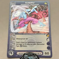 Chaotic Card Xaerv Monsoon Defender Rare Overworld Creature - Mid Energy - Image 1