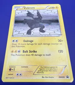 ⚡Zekrom BW005 Black & White Holo Promo Pokemon Card HP 2011 - Image 1