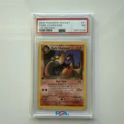 Pokemon Dark Charizard TCG 1st Edition Card 21/82 PSA 7 English Rocket - Image 1