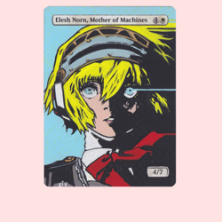 Elesh Norn, Mother of Machines - Aigis Persona 3 - MTG Hand Painted Alter - Image 1