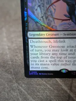 MTG, Gwenom, Remorseless (#0286), Marvel Spider-Man, Gift Promo Foil, NM Mythic - Image 4