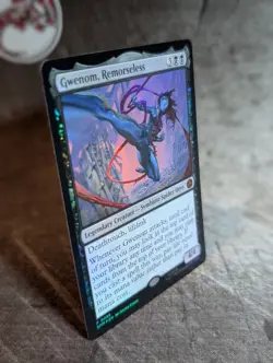 MTG, Gwenom, Remorseless (#0286), Marvel Spider-Man, Gift Promo Foil, NM Mythic - Image 5
