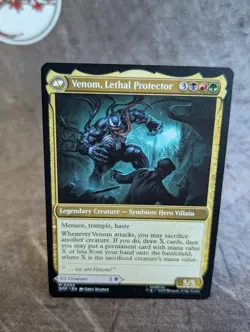 MTG, Eddie Brock, Venom, Lethal Protector (#055) Spider-Man, Non-Foil, NM Mythic - Image 3