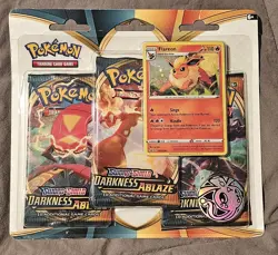 Pokemon TCG: Sword & Shield Darkness Ablaze - 3-Pack Blister w/ Flareon Promo - Image 1