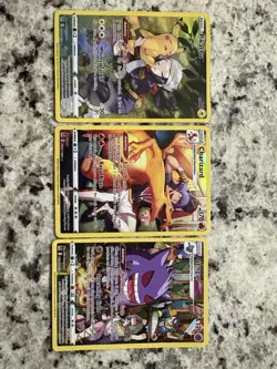 Pokemon TCG Pikachu Charizard and Gengar Holo Foil - Image 1