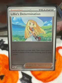 Lillie’s Determination 119/132 Uncommon Reverse Holo Pokemon Mega Evolution NM - Image 1