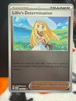 Lillie’s Determination 119/132 Uncommon Reverse Holo Pokemon Mega Evolution NM - Image 2