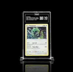 2020 POKEMON BLACK STAR PROMOS COSMOS HOLO #SWSH029 RAYQUAZA TAG 10 🐲 - Image 1