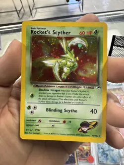 Rocket's Scyther 013/132 Pokemon TCG Gym Heroes Unlimited Holo Rare WOTC 2000 - Image 1