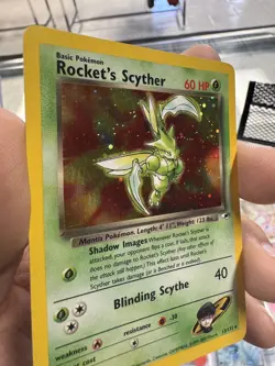 Rocket's Scyther 013/132 Pokemon TCG Gym Heroes Unlimited Holo Rare WOTC 2000 - Image 4