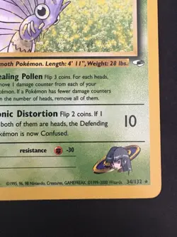 Pokemon TCG Sabrina's Venomoth Gym Heroes 34/132 Non-holo Rare Vintage WotC - Image 4