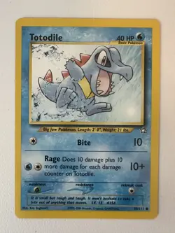 Pokemon Neo Genesis Totodile 80/111 - Image 1