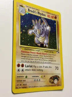 Pokemon TCG Brock's Rhydon Gym Heroes 2/132 Holo Unlimited Rare - Image 2