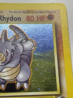 Pokemon TCG Brock's Rhydon Gym Heroes 2/132 Holo Unlimited Rare - Image 4