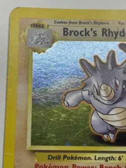 Pokemon TCG Brock's Rhydon Gym Heroes 2/132 Holo Unlimited Rare - Image 5