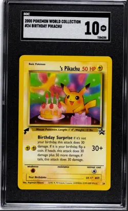 Pikachu World Collection Complete Set (7) SGC 10 (1) 9.5 (1) 9 Graded Pokemon - Image 2
