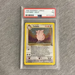 1999 Pokemon Jungle #1 Clefable-Holo PSA 7 NM 1/64 - Image 1