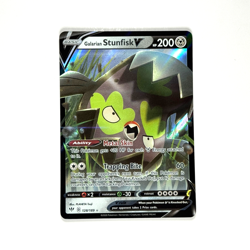 Galarian Stunfisk V 128/189 Darkness Ablaze Holo Pokemon TCG - Image 1