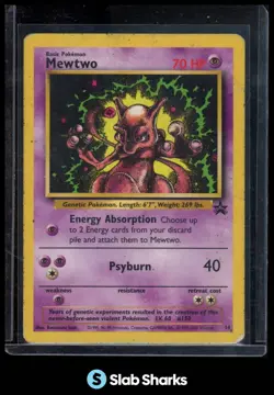1999 POKEMON WIZARDS VHS/DVD BLACK STAR PROMOS MEWTWO STRIKES BACK #14 MEWTWO - Image 1