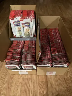 Lot of 232! Pokemon TCG Destined Rivals Checklane Blister Eevee + Zarude 232x - Image 1