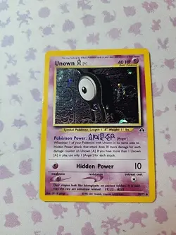 2001 Pokemon Neo Discovery Unown A Holo 14/75 - LP Swirl - Image 1