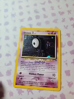 2001 Pokemon Neo Discovery Unown A Holo 14/75 - LP Swirl - Image 3