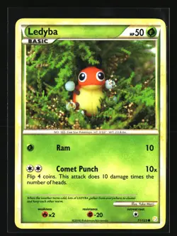 Pokemon LEDYBA 71/123 Common (2009 HeartGold SoulSilver) NM/Near Mint - Image 1