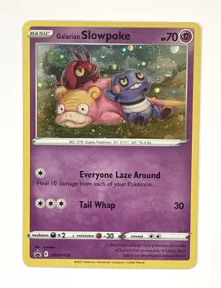 Galarian Slowpoke Pokemon SWSH126 Promo cosmos Holo Double Swirl 🍥🍥 Gazing NM - Image 1
