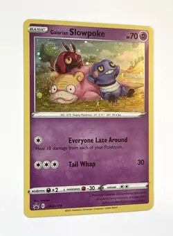 Galarian Slowpoke Pokemon SWSH126 Promo cosmos Holo Double Swirl 🍥🍥 Gazing NM - Image 2