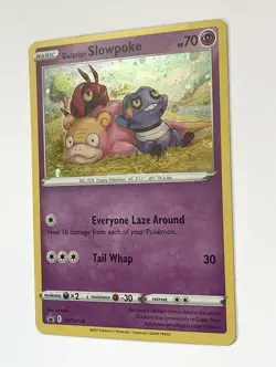 Galarian Slowpoke Pokemon SWSH126 Promo cosmos Holo Double Swirl 🍥🍥 Gazing NM - Image 3