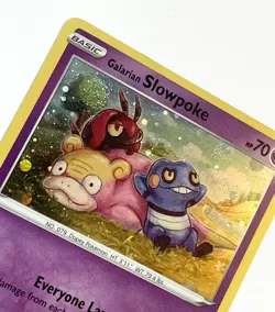 Galarian Slowpoke Pokemon SWSH126 Promo cosmos Holo Double Swirl 🍥🍥 Gazing NM - Image 4