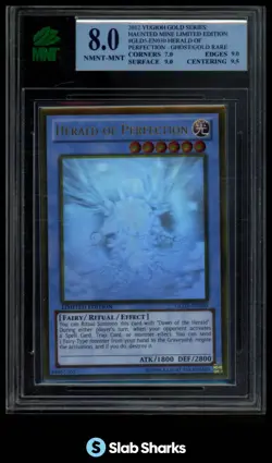 2012 YU-GI-OH GOLD SERIES #GLD5-EN030 HERALD OF PERFECTION GHOST GOLD RARE MNT 8 - Image 1