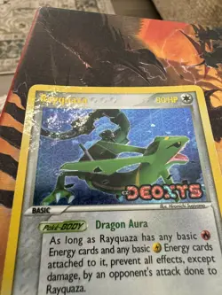 -MP/HP- RAYQUAZA Reverse Holo 22/107 STAMPED Rare Foil Pokemon Card EX DEOXYS - Image 2