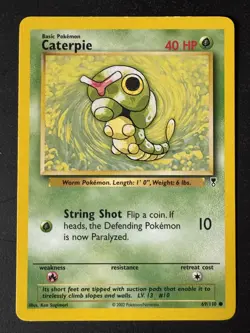 Caterpie Pokemon Common Card Legendary Collection 69/110 - 2002 - Image 1