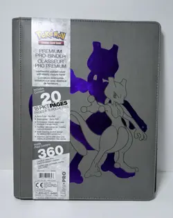 Pokemon Mewtwo Ultra PRO Premium 18- 9 Pocket Holds 360 Cards - Image 1