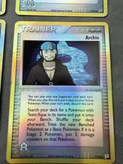 Pokemon TCG EX Team Magma Vs Team Aqua Reverse Holo Trainer Lot of 4 Cards - Image 4