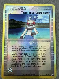 Pokemon TCG EX Team Magma Vs Team Aqua Reverse Holo Trainer Lot of 4 Cards - Image 5