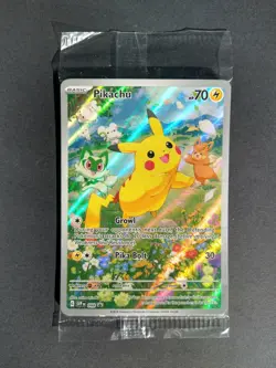 Pokemon Pikachu 088 Scarlet & Violet Black Star Promo Card Sealed - Image 1