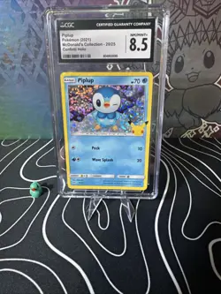 Piplup - 20/25 -Holo - McDonalds 2021 - 25th Anniversary - Pokemon Card CGC 8.5 - Image 1