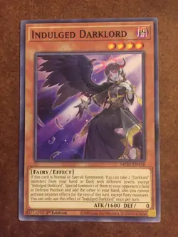 Indulged Darklord MP21-EN118 Yugioh Trading Card - Image 1
