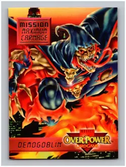 1995 Marvel OverPower Demogoblin #3 Mission Card Maximum Carnage TCG CCG Fleer - Image 1