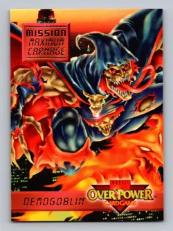 1995 Marvel OverPower Demogoblin #3 Mission Card Maximum Carnage TCG CCG Fleer - Image 3