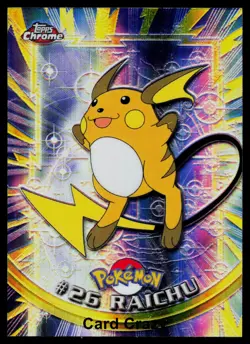 Raichu #26 Spectra - Topps Chrome Series 1 Pokemon Card Played - Image 1