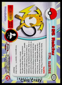 Raichu #26 Spectra - Topps Chrome Series 1 Pokemon Card Played - Image 2