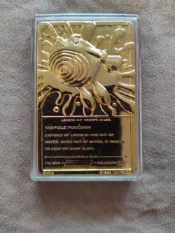 Burger King 1999 Pokemon Poliwhirl 23K Gold Plated Trading Card - Image 2