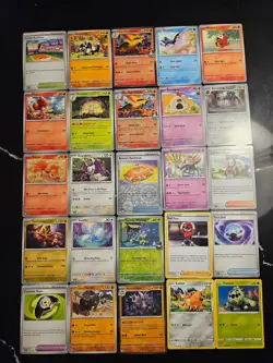 Pokemon 25 Card Bulk Lot | 5 Holo + 20 Common - Authentic TCG Collection (45) - Image 1
