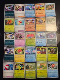 Pokemon 25 Card Bulk Lot | 5 Holo + 20 Common - Authentic TCG Collection (25) - Image 1