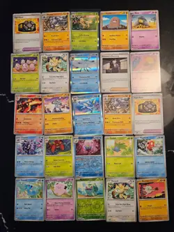 Pokemon 25 Card Bulk Lot | 5 Holo + 20 Common - Authentic TCG Collection (24) - Image 1