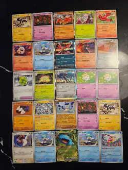 Pokemon 25 Card Bulk Lot | 5 Holo + 20 Common - Authentic TCG Collection (38) - Image 1