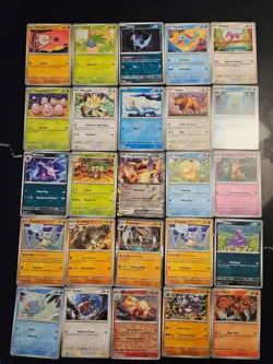 Pokemon 25 Card Bulk Lot | 5 Holo + 20 Common - Authentic TCG Collection (30) - Image 1